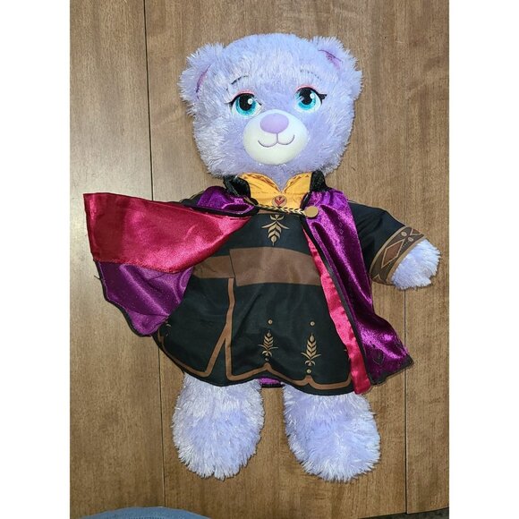 BUILD A BEAR DISNEY FROZEN II ANNA 16" PLUSH PURPLE W/ TRAVEL COSTUME 2019 BAB - Picture 2 of 6